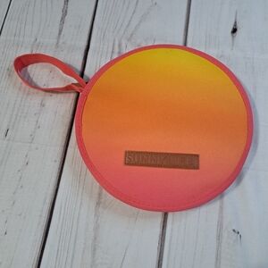 Sunnylife Plates and Utensil Set Pink and Orange Round Bag